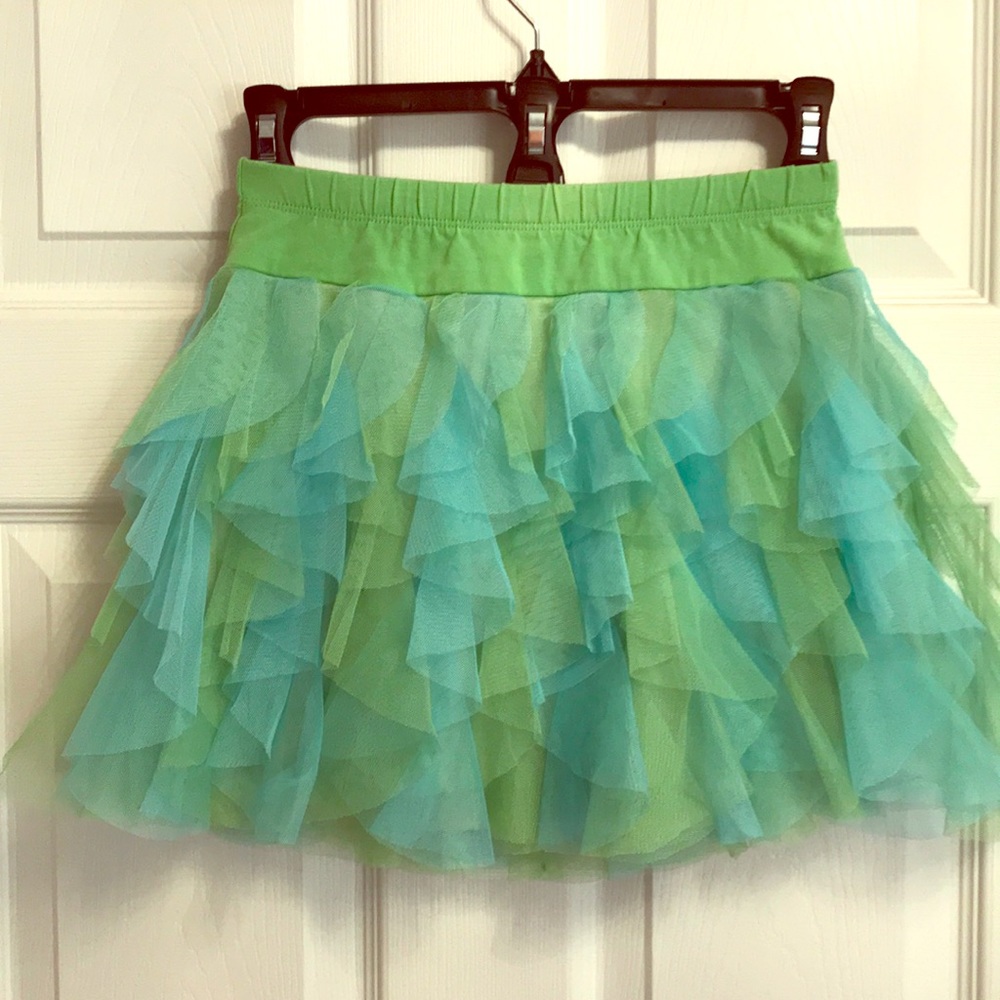Beautiful multi tiered with tulle ruffles skirt
